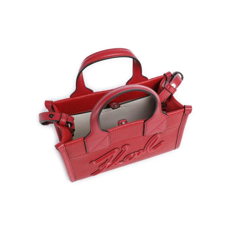 KARL LAGERFELD / Karl Lagerfeld Jeans Logo Detailed Zip Up Tote Bag-3