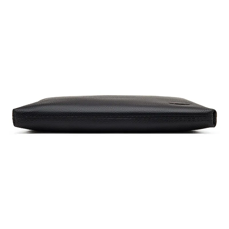 Old Man's Head Top Grain Cow Leather Clutch Regular Men's Black-4