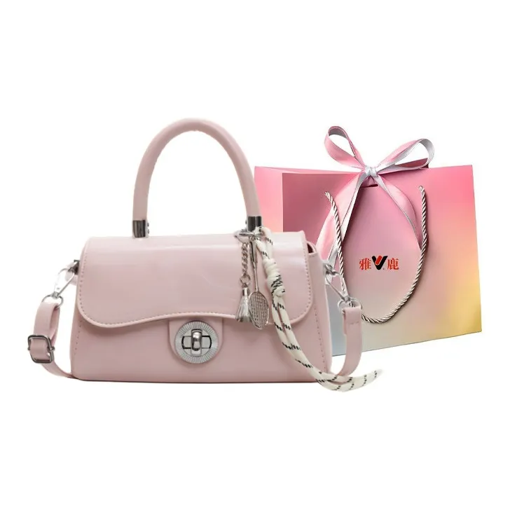 Yalu PU Handbag, Shoulder Bag, Crossbody Bag Regular Women's Black/Ecru/Coffee/Pink/Gray-15
