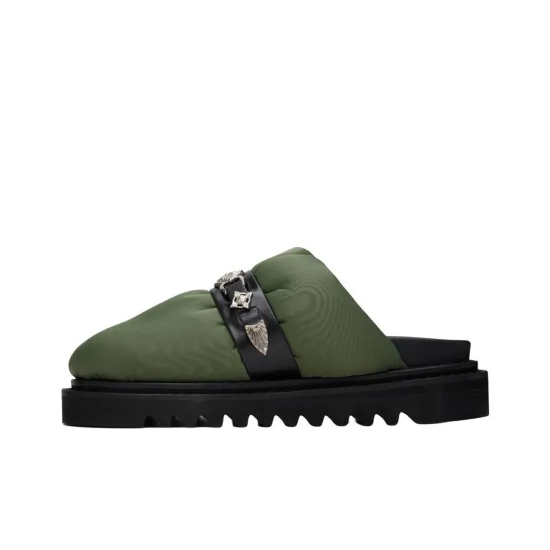 TOGA VIRILIS Wrap toe Slippers Men's Green-0