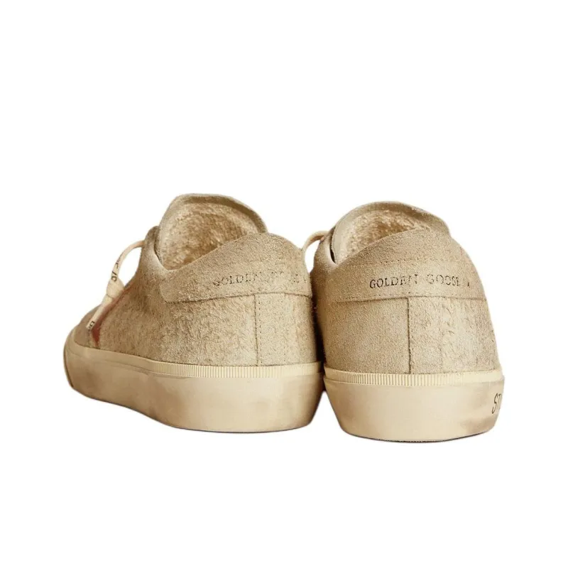 Golden Goose Super Star Low Top Skateboard Shoes Men's Beige-3