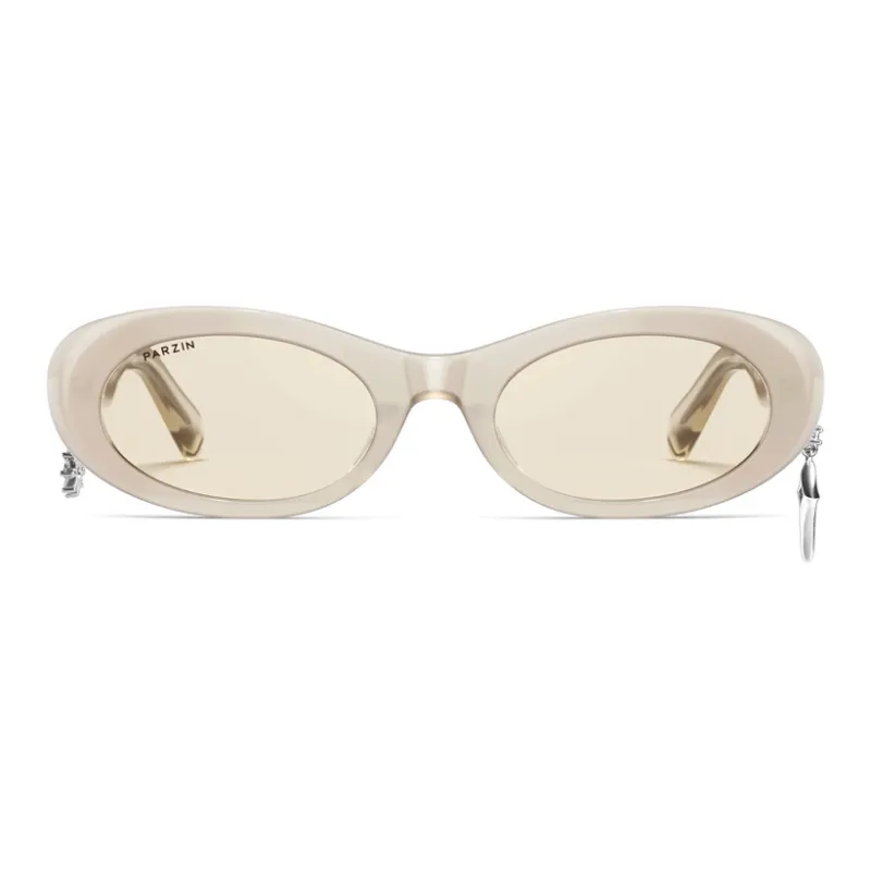 PARZIN Plate Frame Oval Sunglasses Women's-13