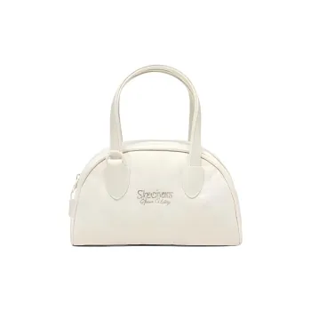 Skechers Polyester Bowling Bag Shoulder Bag Crossbody Bag Handbag Small Size Unisex White