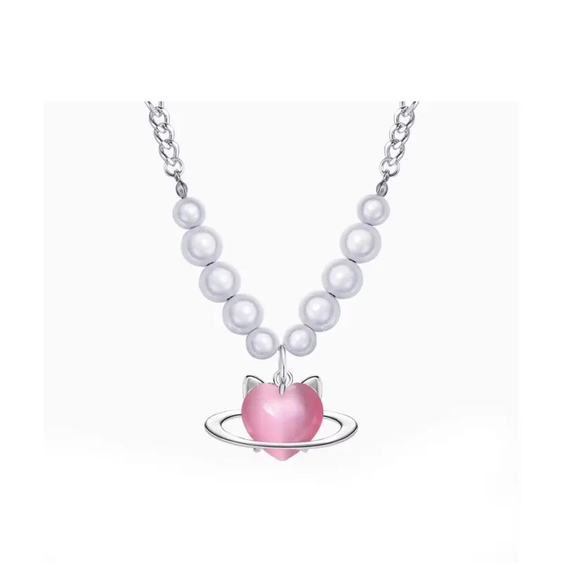 PEACE & CAT Titanium Steel Necklaces Unisex-0