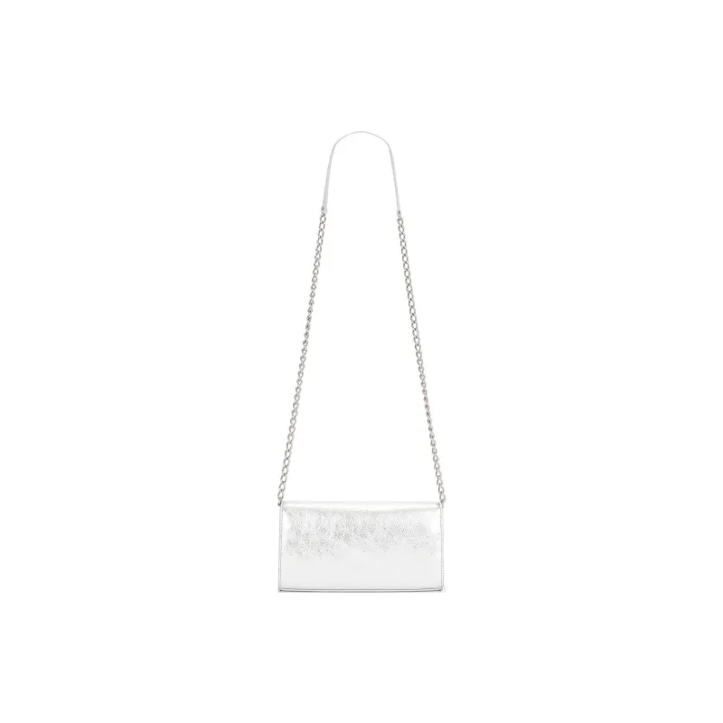 Balenciaga Zip Detailed Metallic Crossbody Bag-2