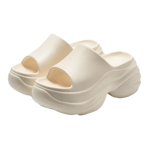 Lymia Platform Squashy And Bouncy Feeling EVA Home Summer Indoor Bathroom Bathing Slippers