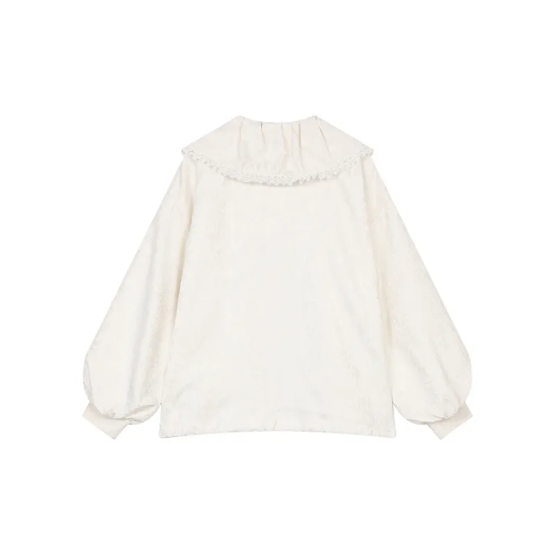 ELF SACK Cropped Coat Women's Soft Warm White-1