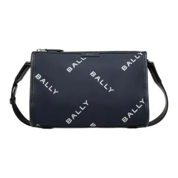 BALLY Nylon Fabric Messenger Bag Shoulder Bag Crossbody Bag Small Size Men's Blue