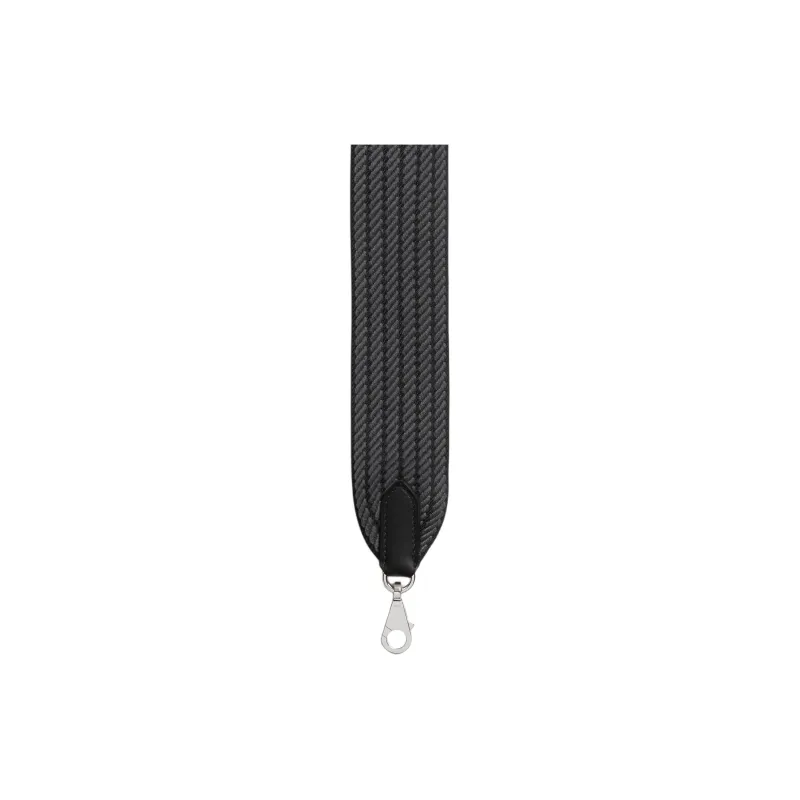HERMES Cordage Canvas With Swift Calfskin Bag Strap Unisex Black & Black Mist-3