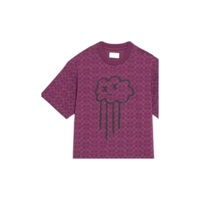 COACH T-Shirts Men Garnet Red-2