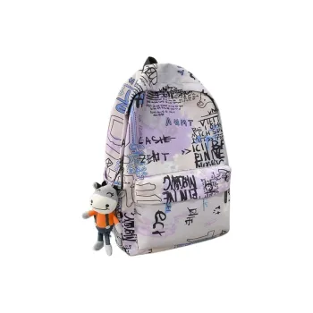 URBAN FOREST Nylon Backpack Regular Unisex Violet/Khaki/Green
