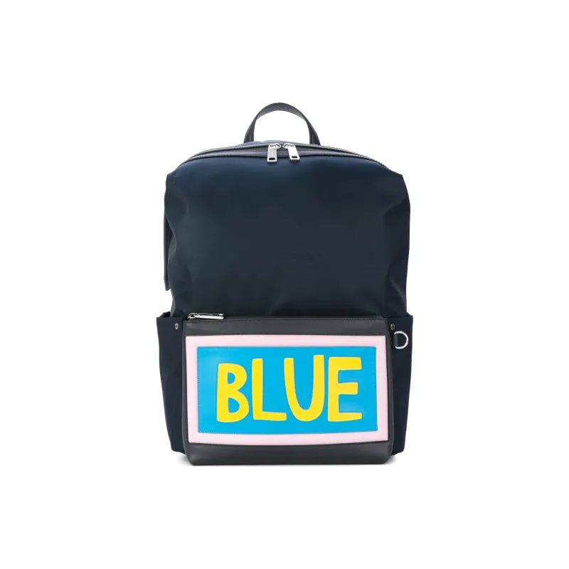 FENDI Nylon Backpack Men's Blue-0