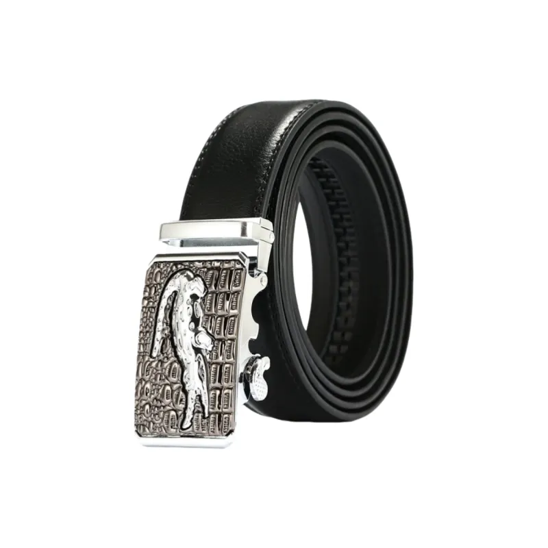 Yalu Cow Leather Belts Men's Width 3.5cm-2