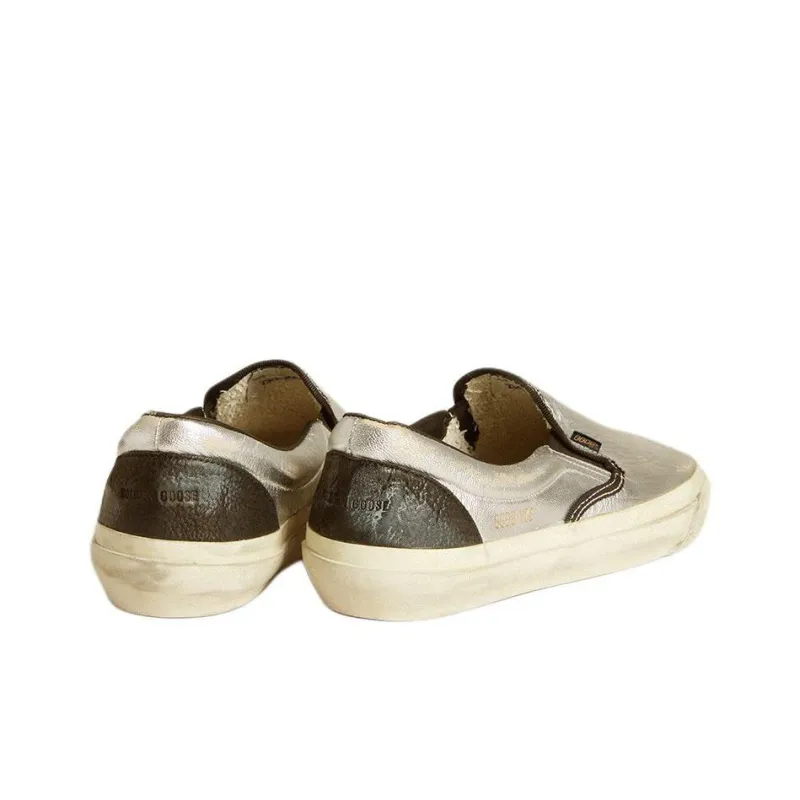 Golden Goose VCE Penstar Casual Single Shoes Women's Silver-3