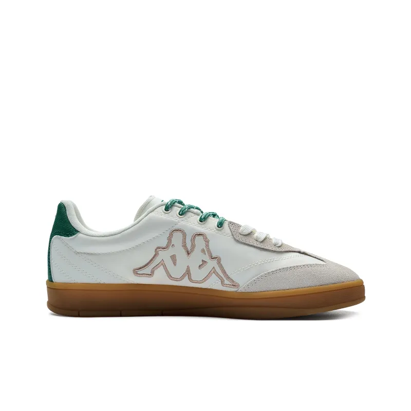 Kappa Tifo Back to Back Anti Slip Wear Resistant Low Top Skateboard Shoes Unisex White Green-1