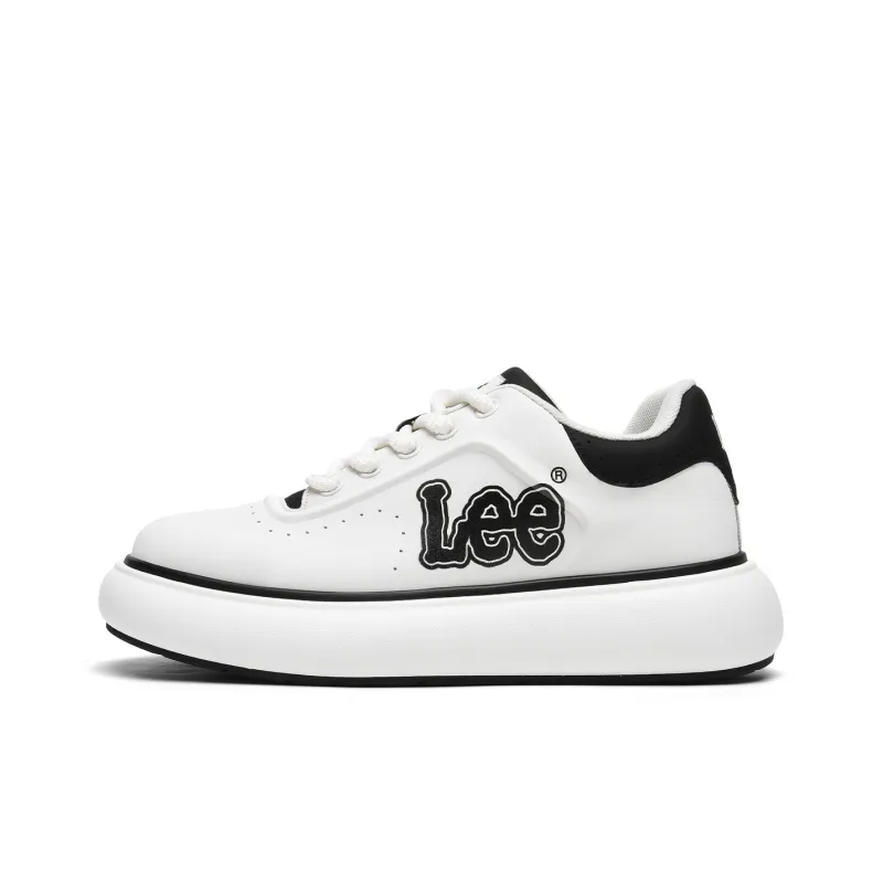 Lee Casual Comfortable White Sneakers Trendy Versatile Commute Low Top Skateboard Shoes Men's-6