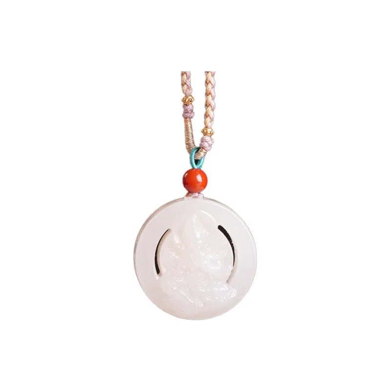 FANHAOGANG JADE Hetian Jade Pendants Dusty Pink Unisex-0