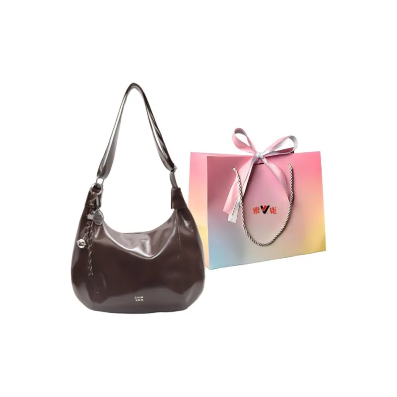 Yalu PU Soft Leather Shoulder Bag, Shoulder Bag Women's Black/Ecru/Pink/Coffee-13