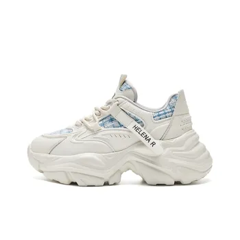 HR Low Top Chunky Sneakers Women's Beige Blue
