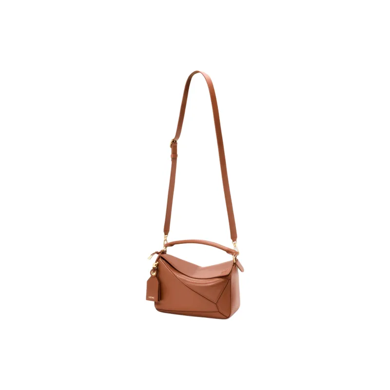 LOEWE Puzzle Sheepskin Shoulder Bag, Crossbody Bag, Handbag Trumpets Women's Brown-6