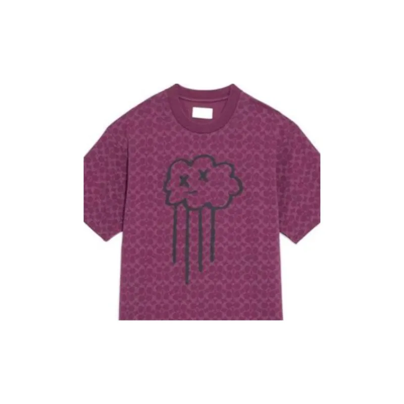 COACH T-Shirts Men Garnet Red-3