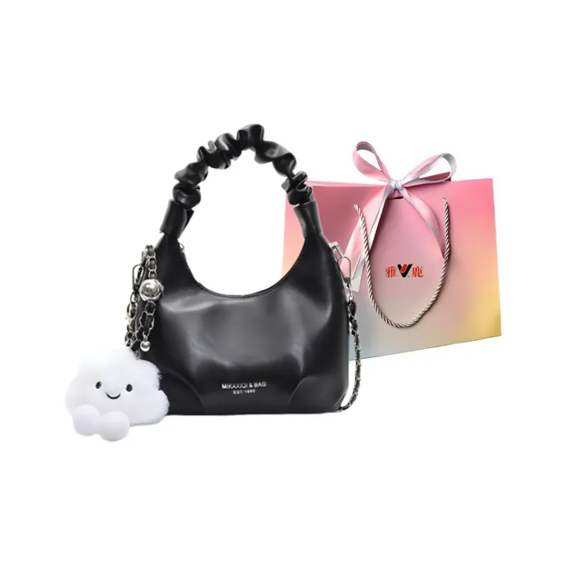 Yalu PU Shoulder Bag, Crossbody Bag, Handbag Regular Women's Pink/Ecru/Blue/Black-14