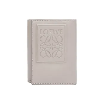 LOEWE Satin Calfskin Wallet Men's Shell Gray