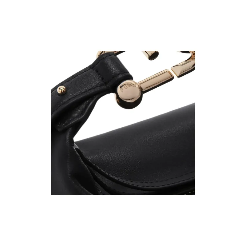 Furla Calfskin Handbag Mini Women's Black-3
