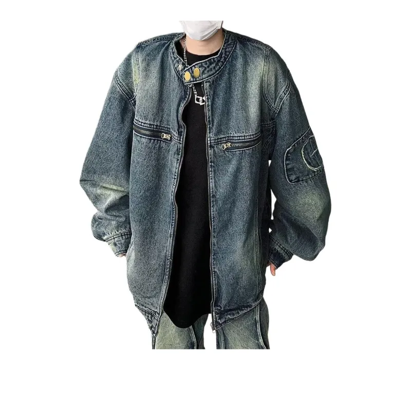 GY.VG Denim Jackets Unisex Blue-1