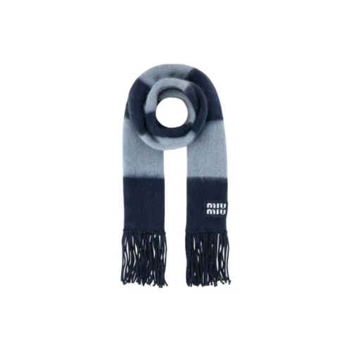 MIU MIU Colour Block Fringed Scarf