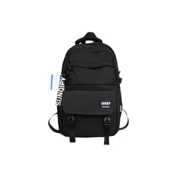 Travel Nylon Backpack Regular Unisex Pure Black/Blue/Black Coffee/Black Gray Color