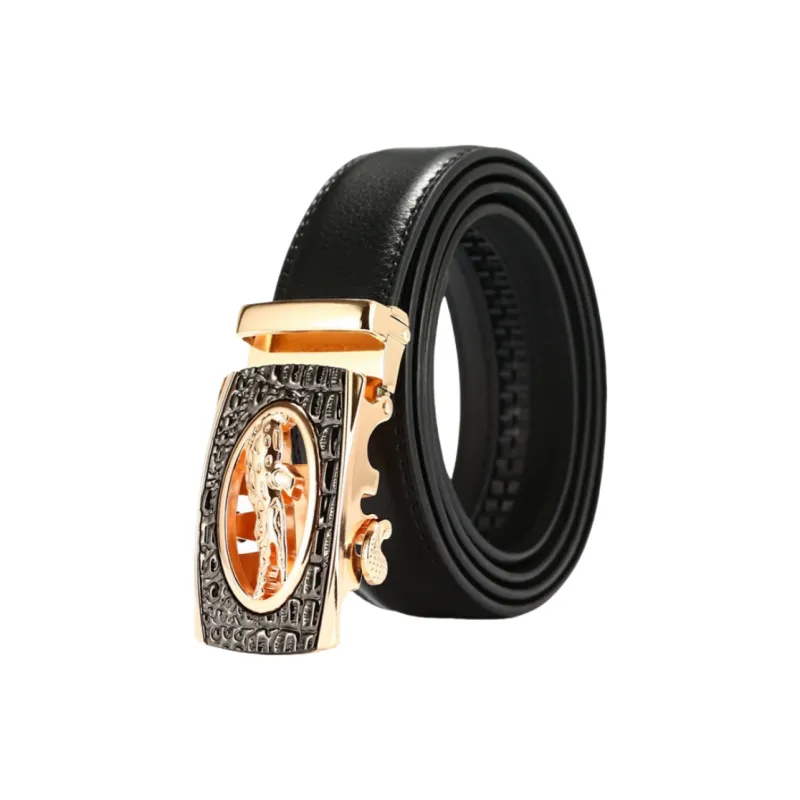 Yalu Cow Leather Belts Men's Width 3.5cm-3