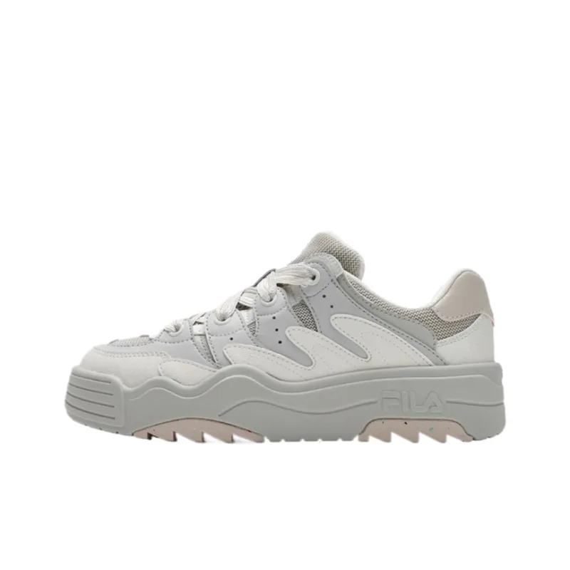 FILA Cushioning Low-Top Skateboard Shoes Women's White Gray-0
