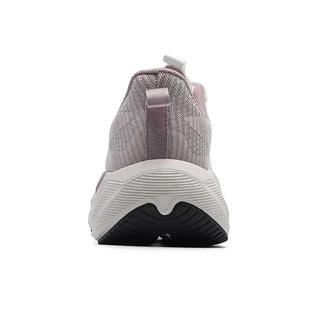 Warrior Cushioned Breathable Slip-Resistant Low-Top Running Shoes Women's White Purple-4