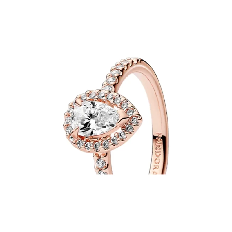 Pandora Synthetic Cubic Zirconia Rings Women's Rose Gold-1