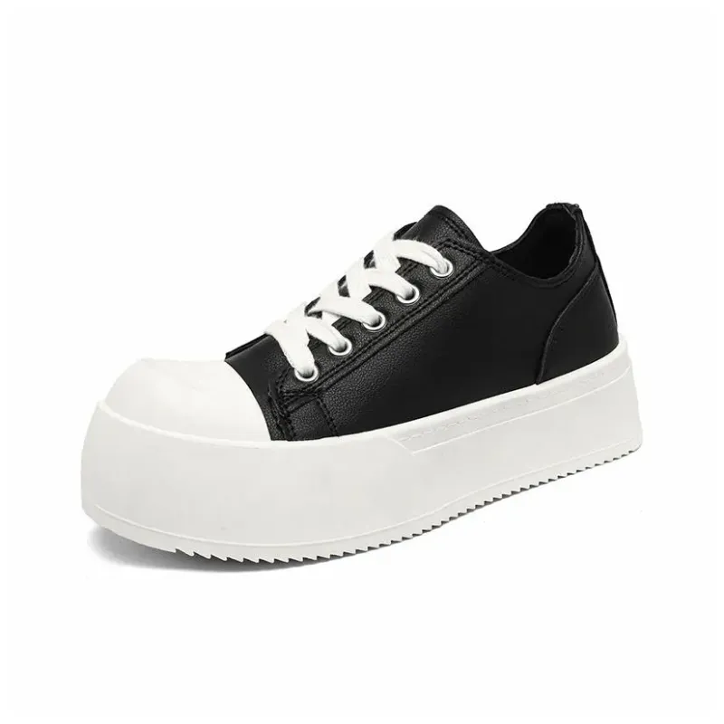 UNIITY Anti-Slip Wear-Resistant Lightweight Breathable Height Increasing Low-Top Skateboard Shoes Unisex Black-3