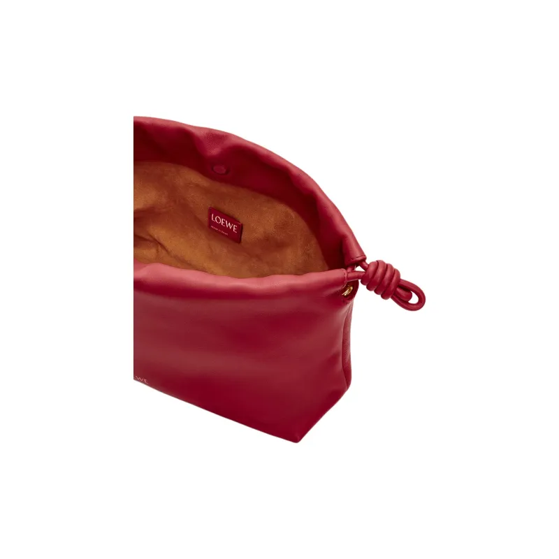 LOEWE Flamenco Lambskin Shoulder Bag Crossbody Bag Handbags Medium Size Women's 1Caramel Red-5