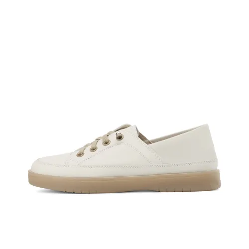 BOERDIQI Low Top Skateboard Shoes Women's Ecru