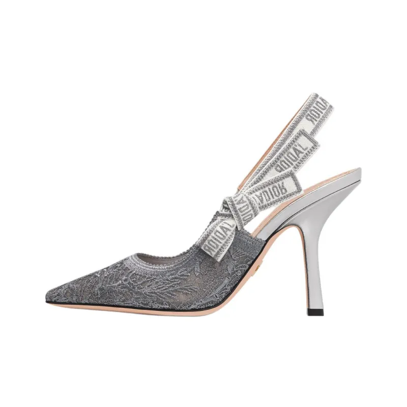 DIOR J'Adior Slim Heel High Heels 10cm Women's Silver-0