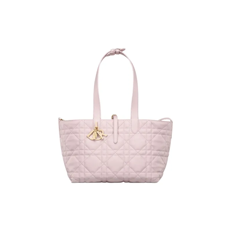 DIOR Toujours Cow Leather One Shoulder Handbag Medium Size Women's Light Pink-2