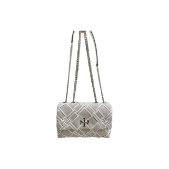 TORY BURCH Kira Canvas Crossbody Bag, Shoulder Bag Small Size Women's White