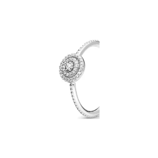 Pandora 925 Sterling Silver Synthetic Cubic Zirconia Rings Women's Silver-1