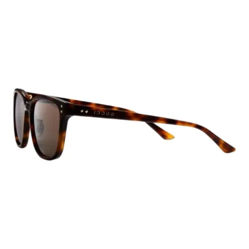 GUCCI Metal Acetate Square Sunglasses Men's Tortoiseshell