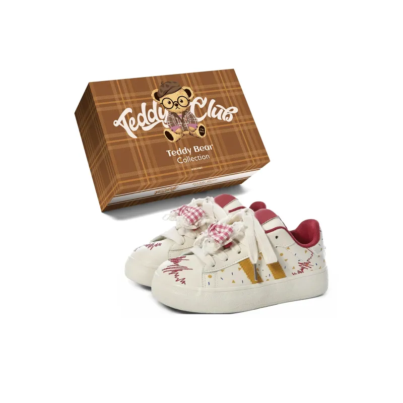 Teddy Bear Collection Coverage Slip Resistant And Abrasion Resistant Low Top Skateboard Shoes Women's-51