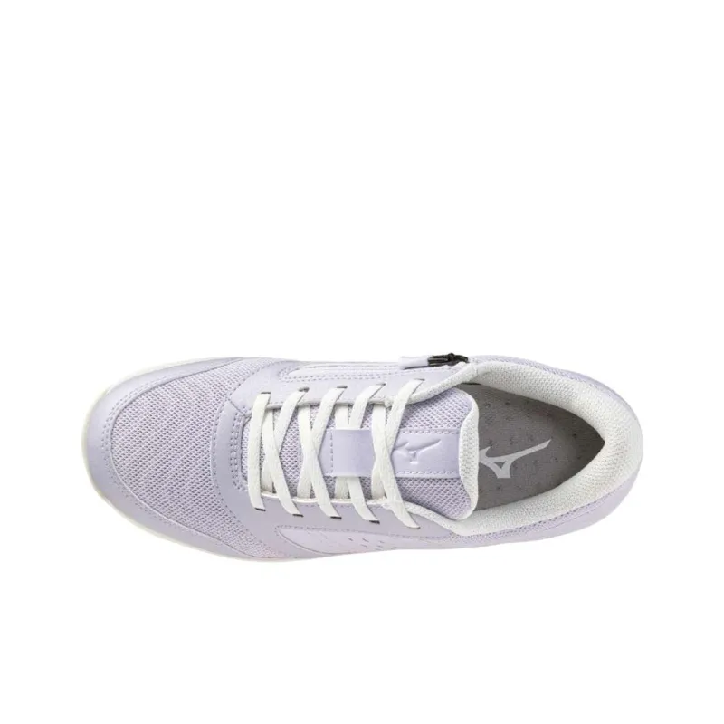Mizuno Anti-Slip Wear-Resistant Breathable Moisture-Wicking Full-Coverage Low-Top Casual Shoes Unisex Light Purple-2