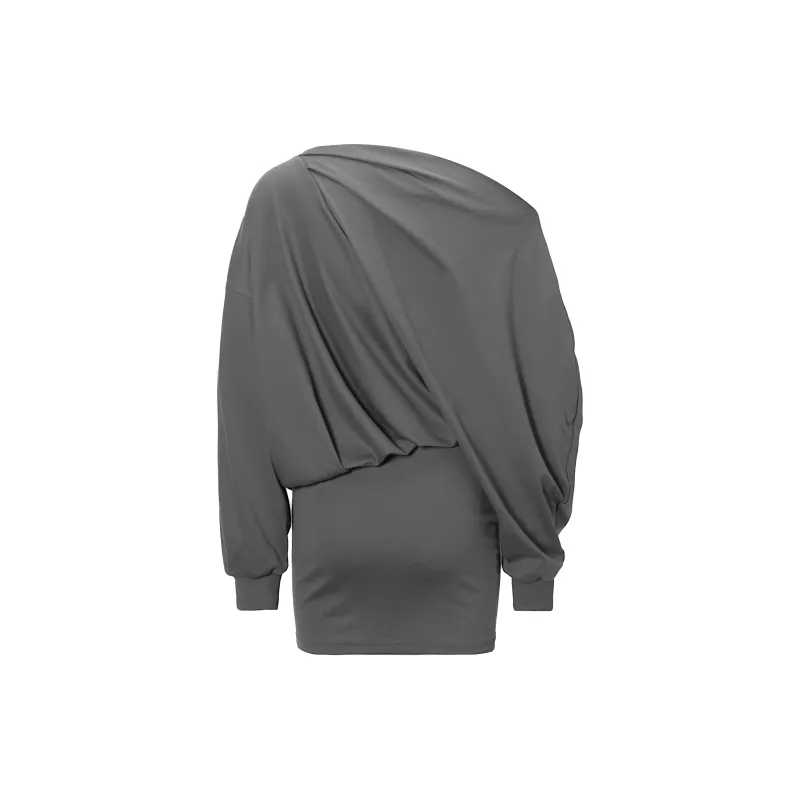 JYOSEI Long Sleeved Dress Women's Gray-1