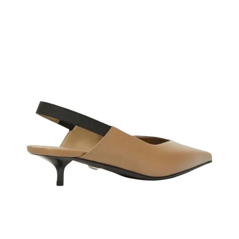 MaxMara Slingy Slim Heel High Heels 3.5cm Women's Beige-3