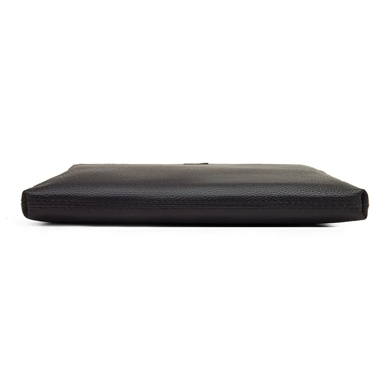 Old Man's Head Cow Leather Clutch Regular Men's Black-5