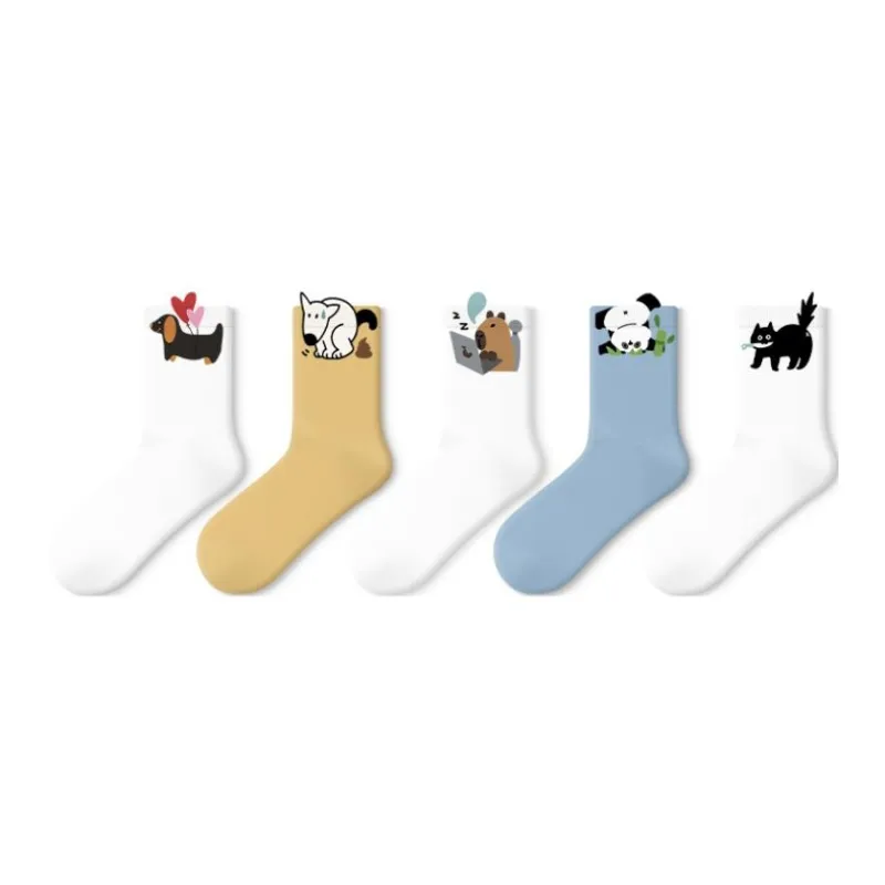 Primeet Mid-Calf Socks Women's 5 Pack-30