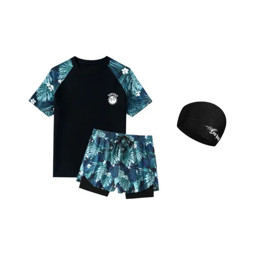 Youyou Swimming Sets Polyester Elastane Amily Travel To The Seaside Beach In Summer Men's